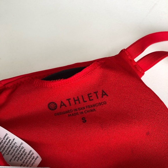 Athleta South Swell Bikini Swim Top Radiant Red S - Picture 7 of 10